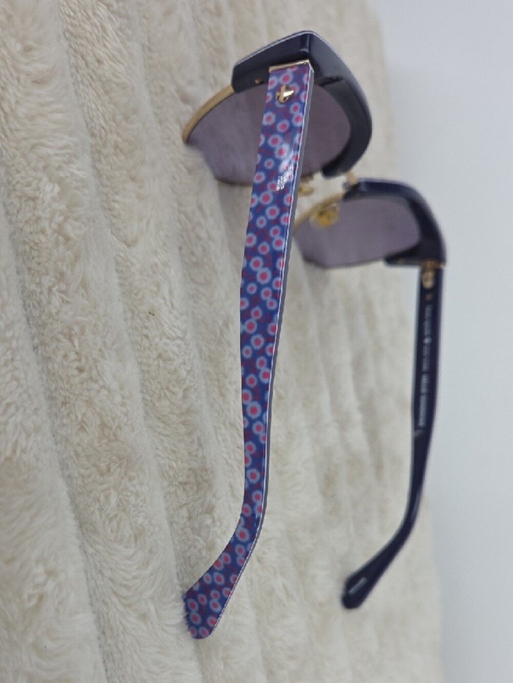 kate spade Purple Floral Cat-Eye Sunglasses with Gold Accents - Picture 4 of 9